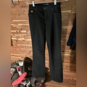 Size 26 black pair of second yoga jeans
